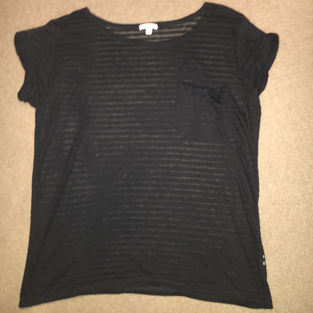 Sheer-Striped Shirt